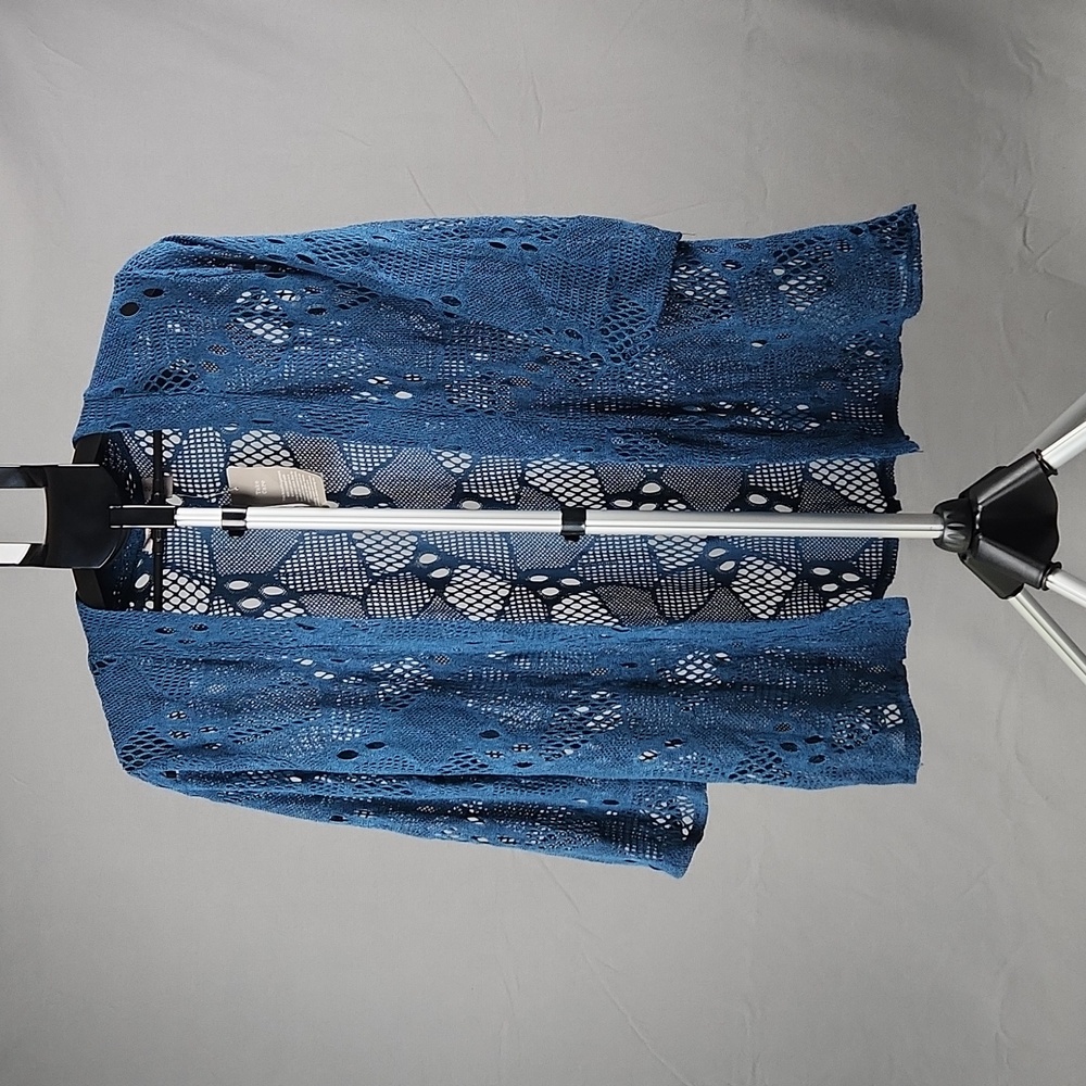 NWT- Easywear by Chico's - Women's 3/4 Sleve Knit Cardigan - Blue Night - Size 2